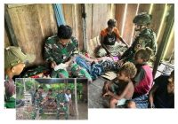 Satgas Yonif 144/JY Permudah Menuju Sumber Air dan Beri Layanan Kesehatan, Satgas 141/AYJP Bantu Persalinan Warga Papua