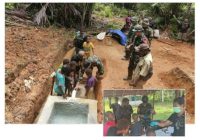 Satgas Yonif 144/JY Syukuran Penyerahan Bak Air Bersih, Satgas 141/AYJP Gelar Pelayanan Kesehatan