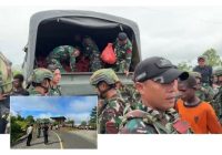 Satgas 141/AYJP Bagikan Makanan Bergizi, Satgas Yonif 144/JY Amankan Hari Raya Paskah Bersama Warga