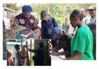 Satgas Yonif 144/JY Rayakan Paskah, Satgas Yonif 141/AYJP Beri Layanan Kesehatan