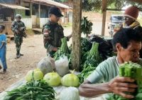 Satgas Yonif 144/JY Bangun Jalan hingga Belanja Hasil Bumi dari Warga