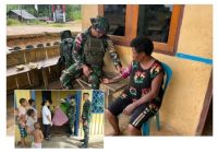 Satgas Yonif 144/JY Beri Pelayanan Kesehatan Keliling, Satgas 141/AYJP Gelar Posyandu