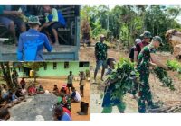 Prajurit Makan Bersama Warga, Tanamkan Semangat Ketahanan Pangan di Wilayah Perbatasan