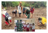 Satgas Yonif 144/JY Tanam Padi, Satgas Yonif 141/AYJP Bantu Seragam Siswa SD