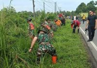 Kodim 0420/Sarko Gelar Pembersihan Lingkungan Serentak se-Provinsi Jambi