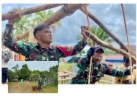 Satgas 141/AYJP Bangun Rumah Warga, Satgas Yonif 144/JY Bersihkan Gereja di Papua