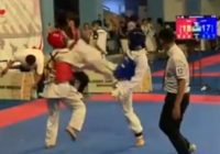 Putra Anggota Kodim 0414/Belitung Sabet Emas pada Kerjurnas Taekwondo