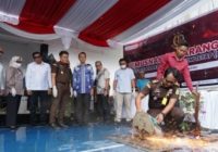 Kejari OKI Musnahkan Barang Bukti, Catat PNBP Senilai Rp1,23 Miliar