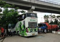 Jalan Macet akibat Bus Ditabrak Truk, Manajemen EPA Star di Palembang Klaim Penumpang Tidak Telantar