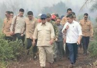 Presiden Prabowo Tinjau Karhutla Kalimantan